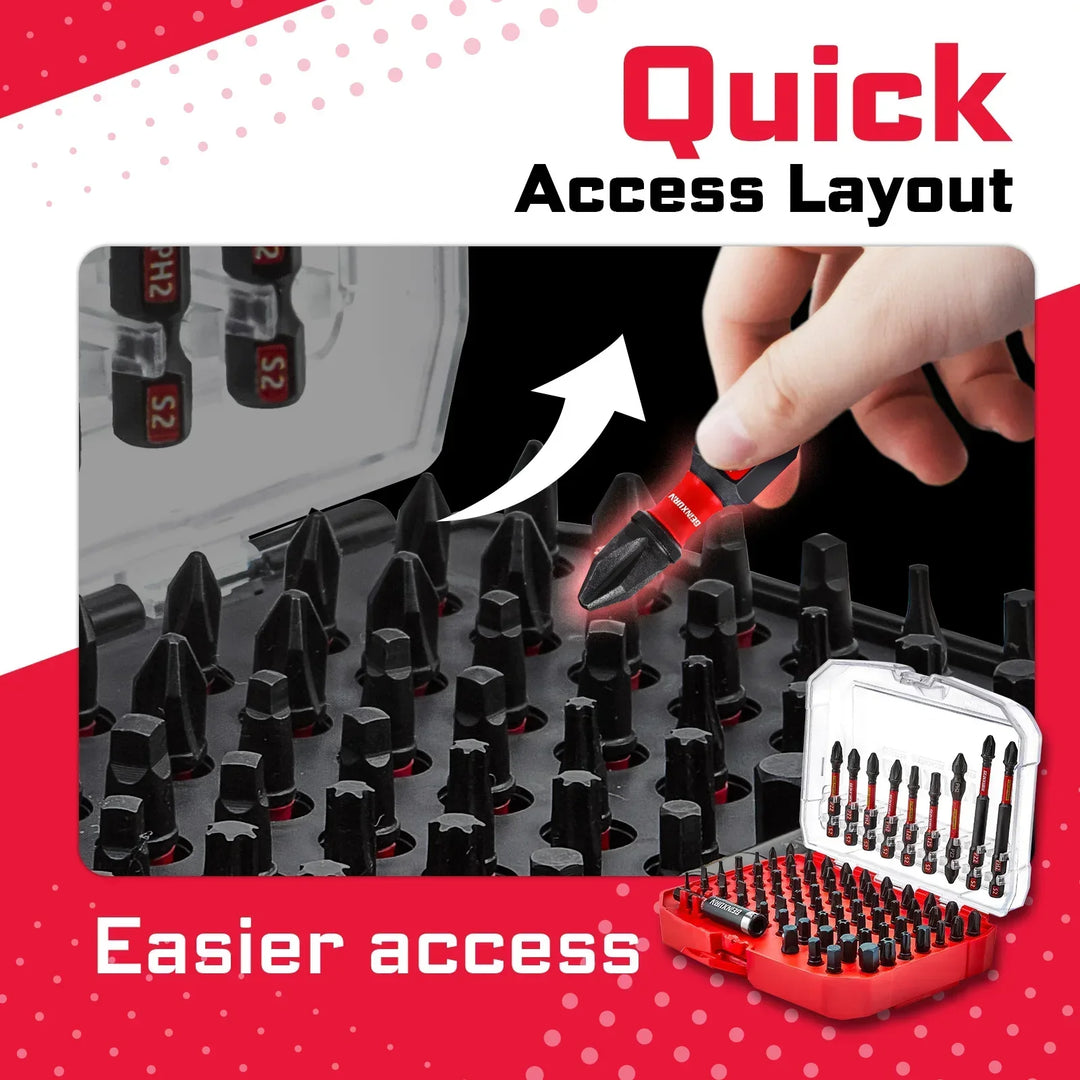 Impact Driver Bit Set 83-Piece S2 Steel Magnetic Bits With Socket Adapter Case Fall 2025 DIY Essential