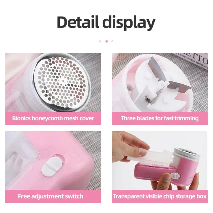 Lint Remover Fabric Shaver with Stainless Steel Blades for Wool and Cotton Balls