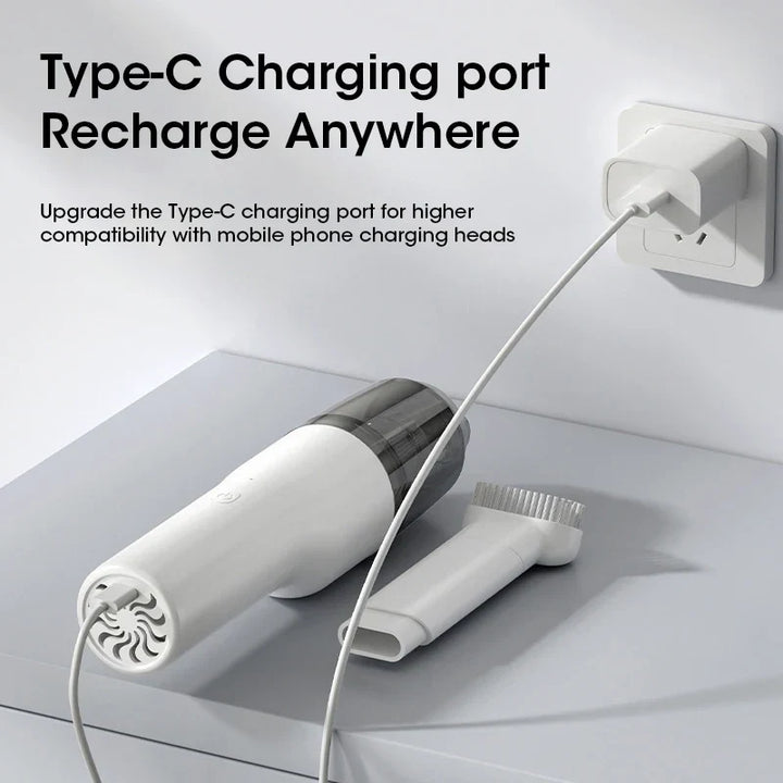 Rechargeable Handheld Car Vacuum Cleaner - Wireless Portable Dust Removal for Household Cleaning
