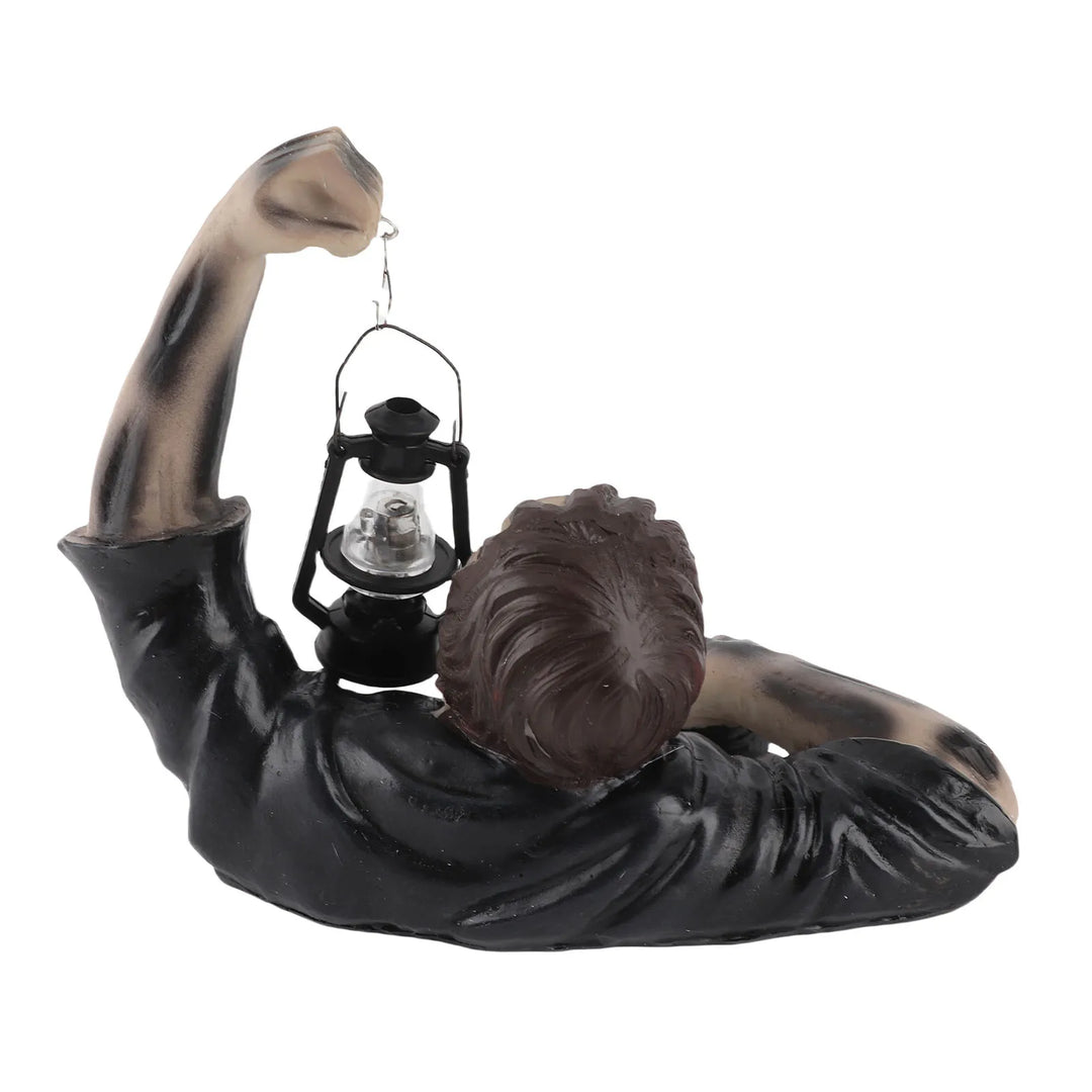 Zombie Garden Statue With LED Lantern Outdoor Horror Decor For Yard Patio Lawn Halloween 2026 Gift