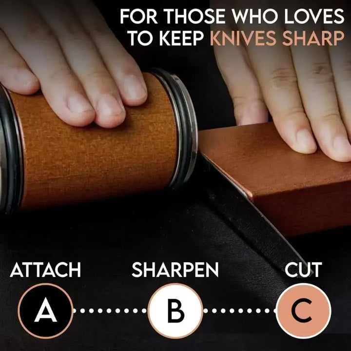 Rolling Diamond Knife Sharpener Kit with Magnetic Holder – 15° &amp; 20° Angle Roller Kitchen Tool 2026