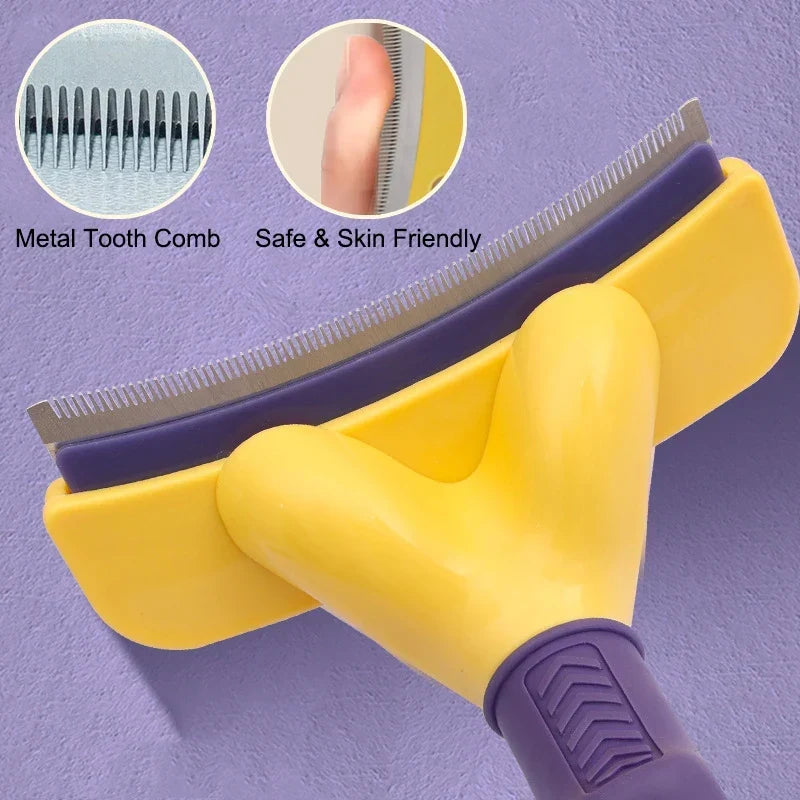 Stainless Steel Pet Grooming Brush - Anti-Lice Comb for Dogs &amp; Cats, Hair Care Supplies