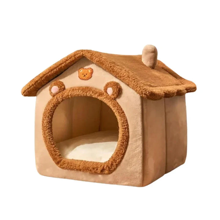 Foldable Pet House Removable Washable Cat House for Small Pets