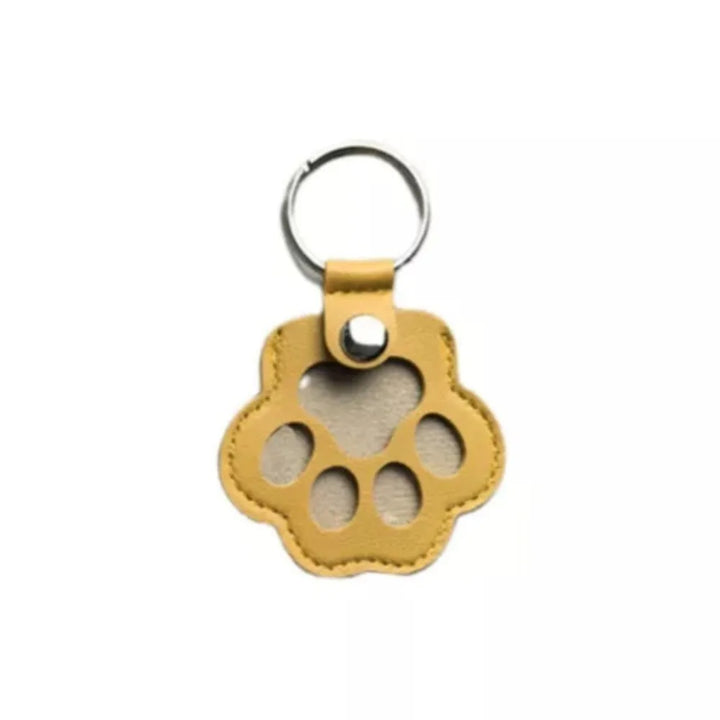 Pet Hair Keychain Paw Pendant PU Leather Hair Holder