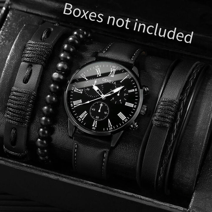 Quartz Watch And Bracelet Set Nylon Band Casual Gift