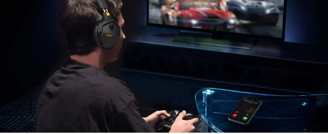 Wireless Gaming Headset With Mic Active Noise Cancellation