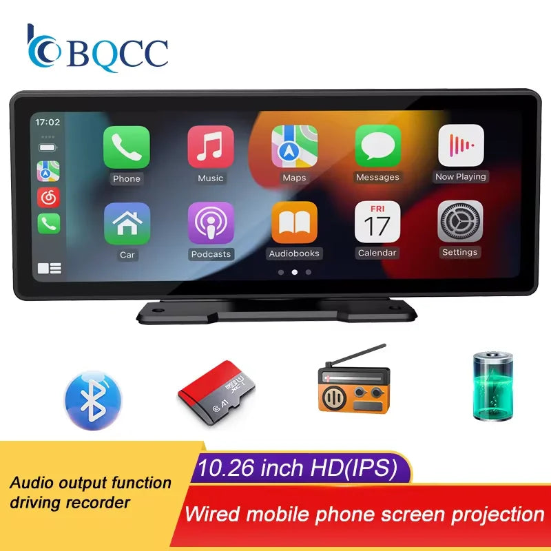 CarPlay Wireless Head Unit 10.26 Inch IPS HD Car Stereo With Rear View Camera Android Auto Fall 2025