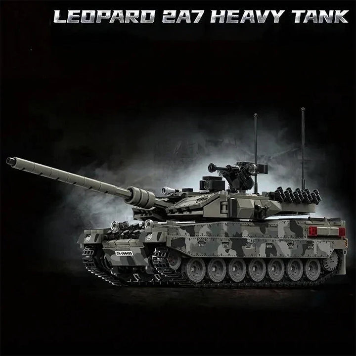 Military Tank Building Blocks Leopard 2A7 Model 1007 Pieces Camouflage Brick Set Fall 2026 Gift