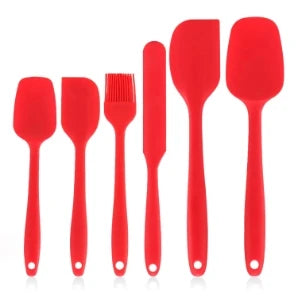 6 Pieces Silicone Spatula Set Non Stick Heat Resistant Tools for Cooking Baking Mixing