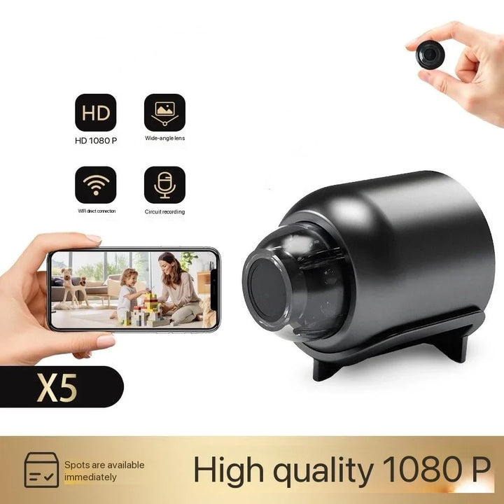 Mini 1080P WiFi HD Security Camera with Night Vision &amp; Motion Detection (Wired Power)
