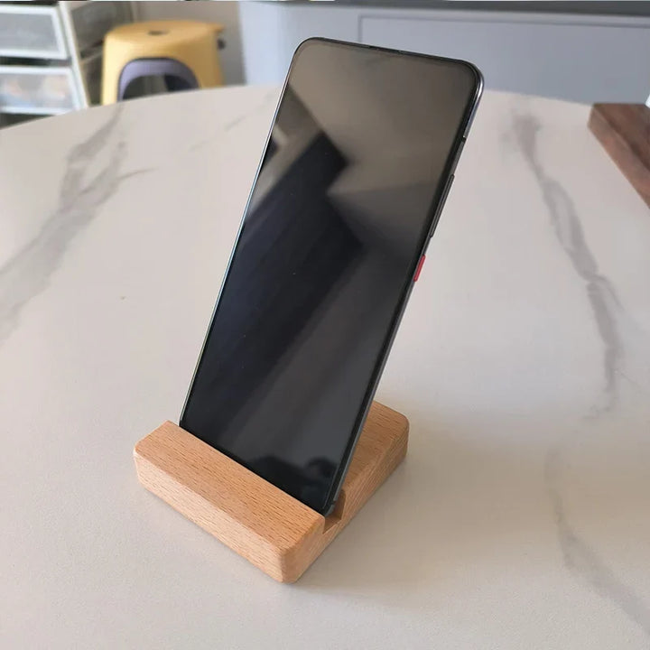 Universal Solid Wood Desk Stand Holder for Mobile Phones &amp; Tablets - Home Accessories