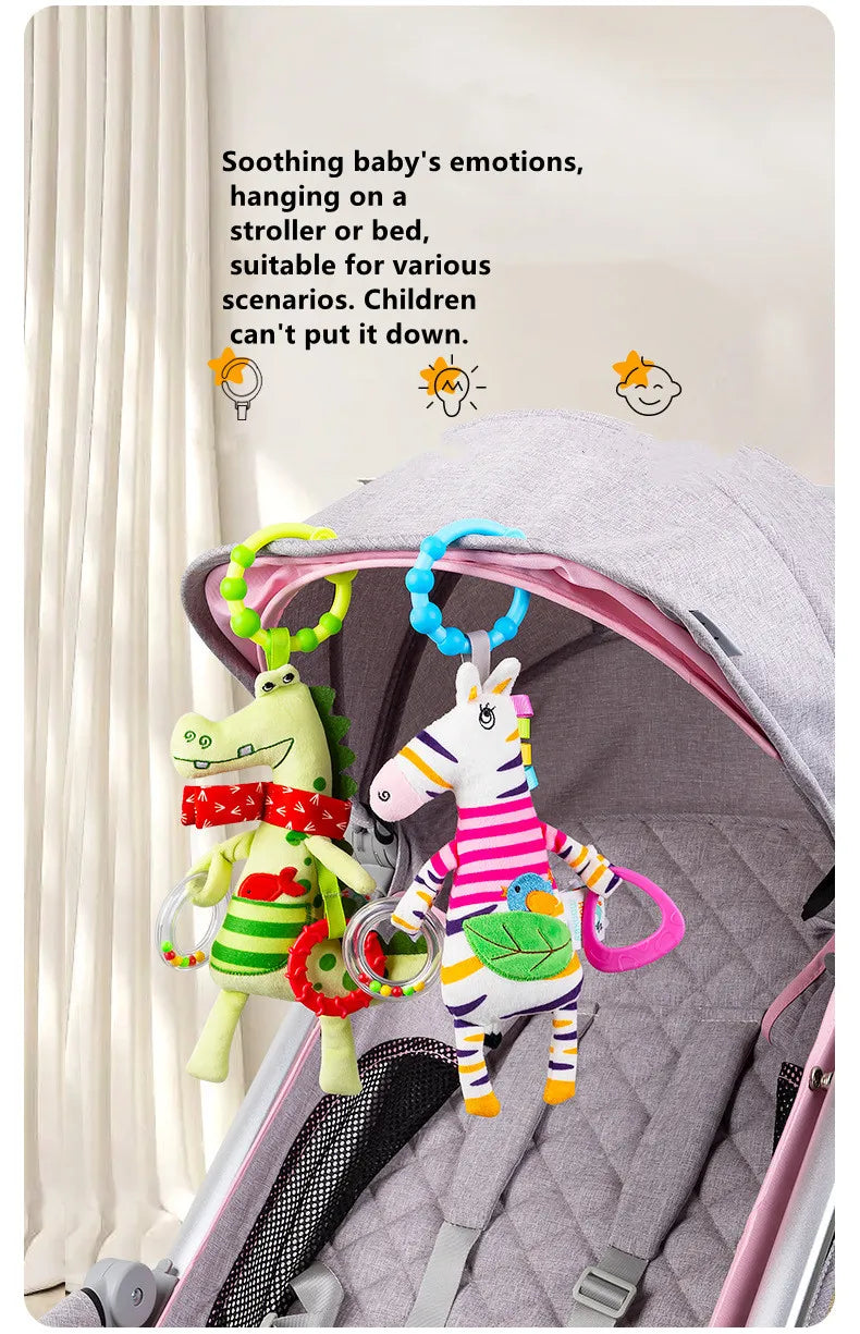 Giraffe Spiral Crib Toy Newborn Sensory Toys Rattle