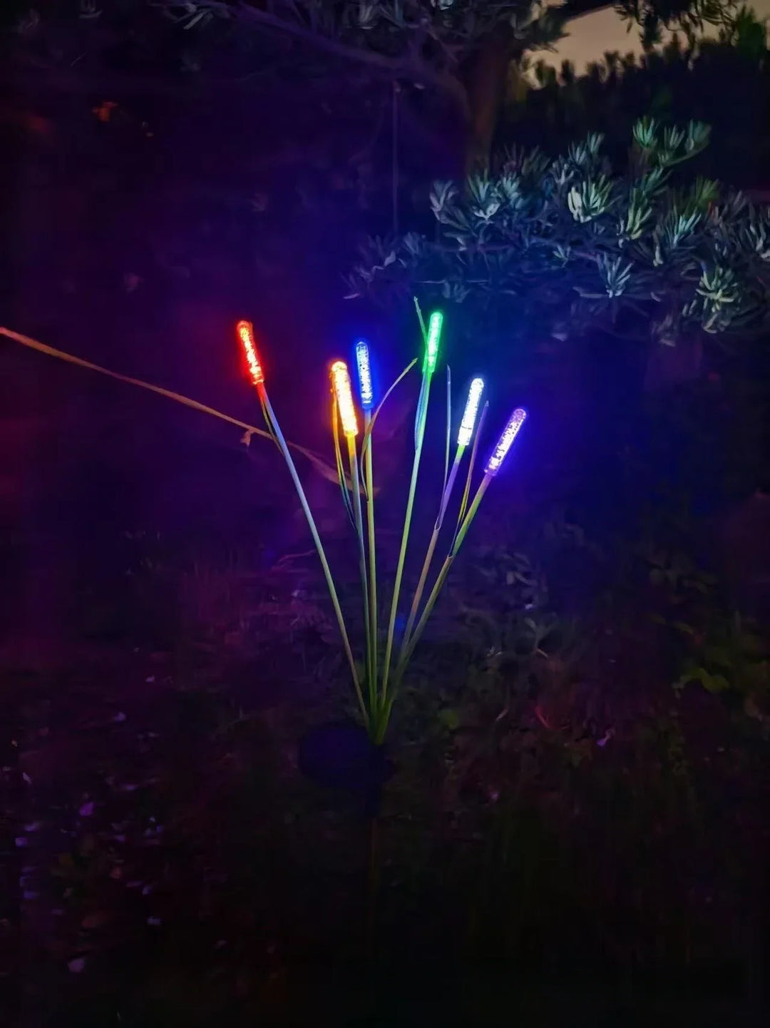 LED Solar Reed Garden Lights Plastic Outdoor Waterproof Swaying Pathway Lamps Summer 2026 Patio Decor