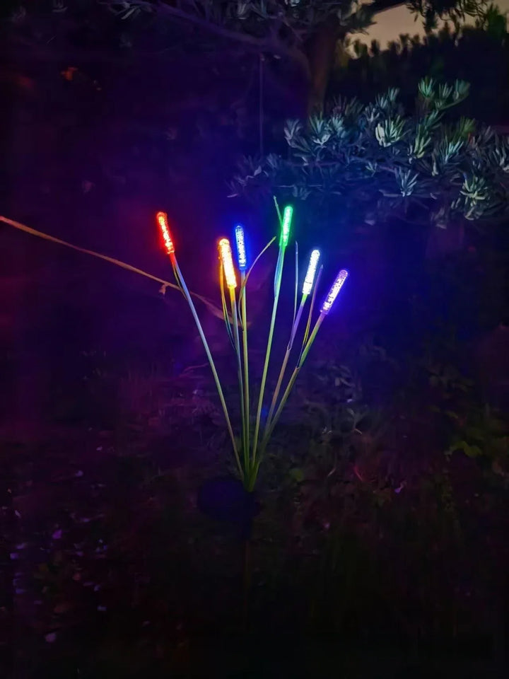 LED Solar Reed Garden Lights Plastic Outdoor Waterproof Swaying Pathway Lamps Summer 2026 Patio Decor