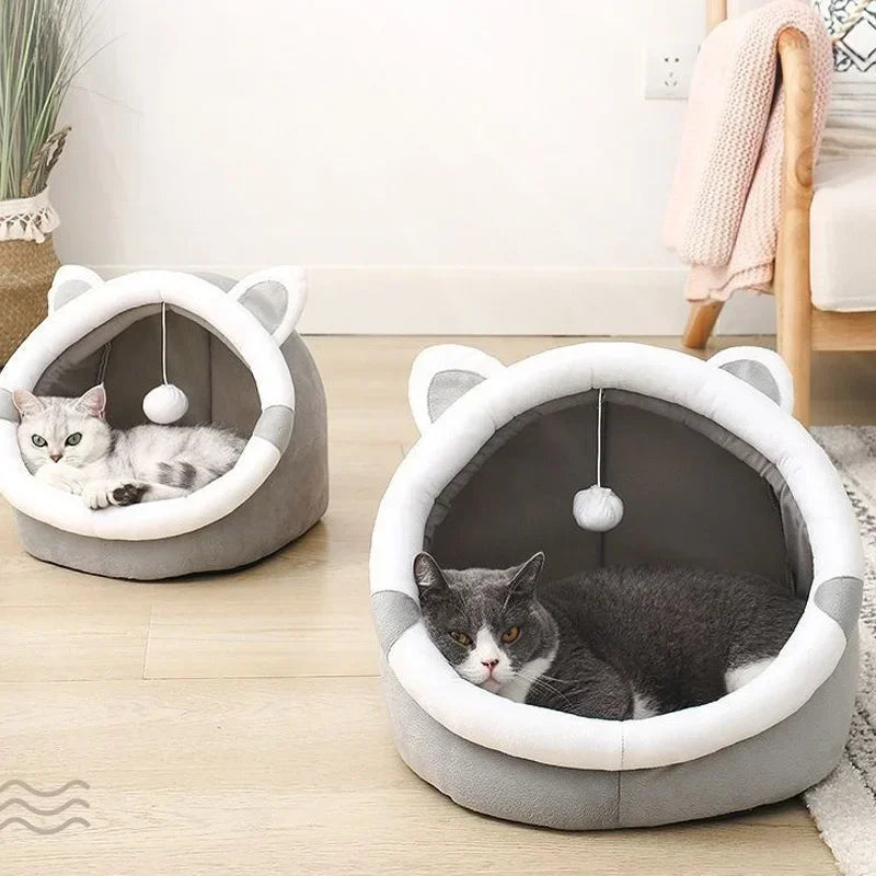 Cat Nest House for Cats Cave Bed Semi-Closed Cozy Kennel