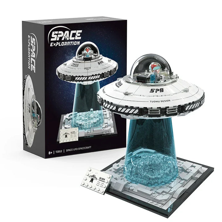 LED Light Up UFO Building Blocks Set 700 Piece Interlocking STEM Toy Summer 2026 Gift Idea