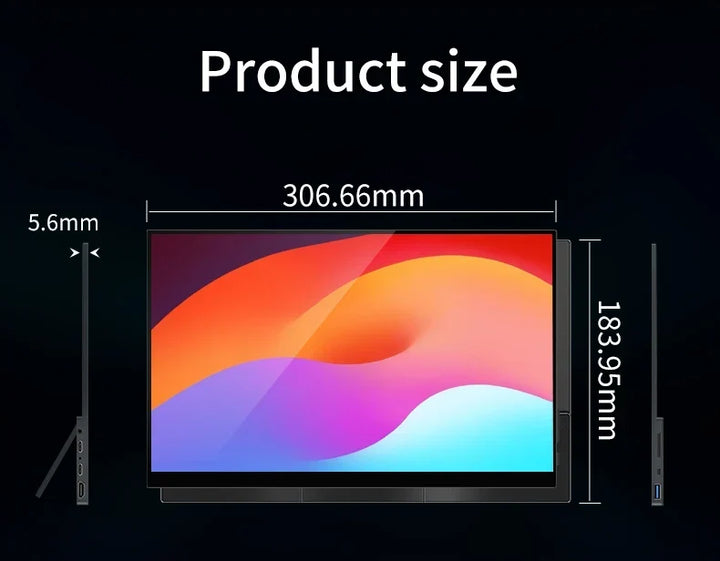 OLED 13.3 Portable Monitor Metal Frame Travel Display