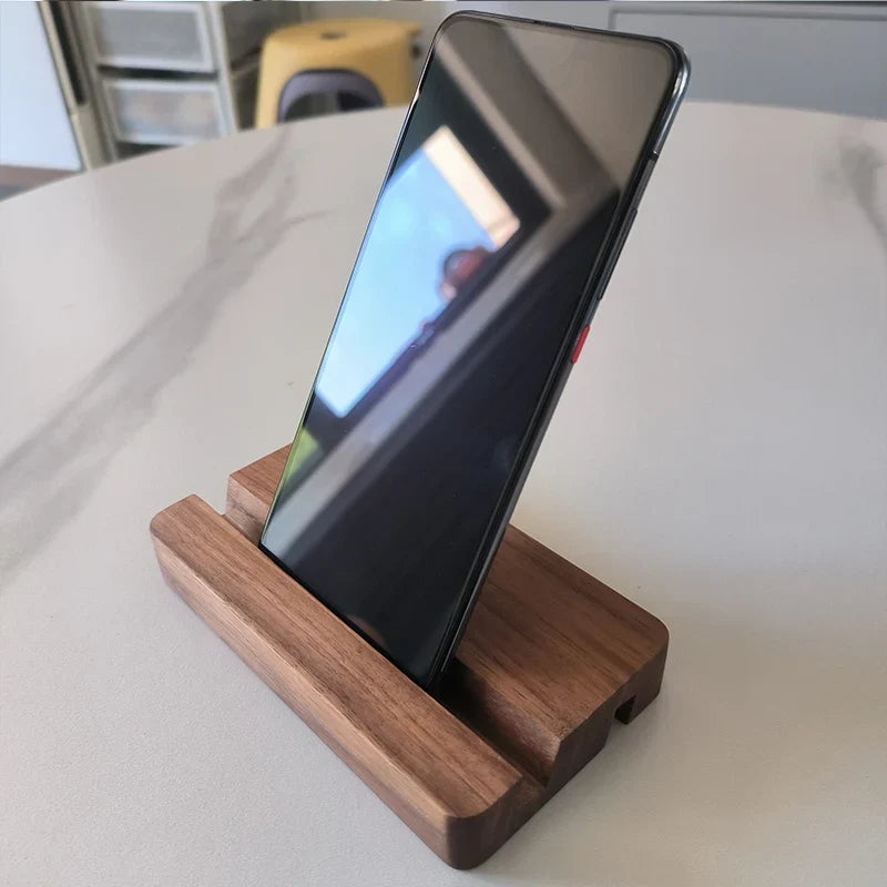 Universal Solid Wood Desk Stand Holder for Mobile Phones &amp; Tablets - Home Accessories