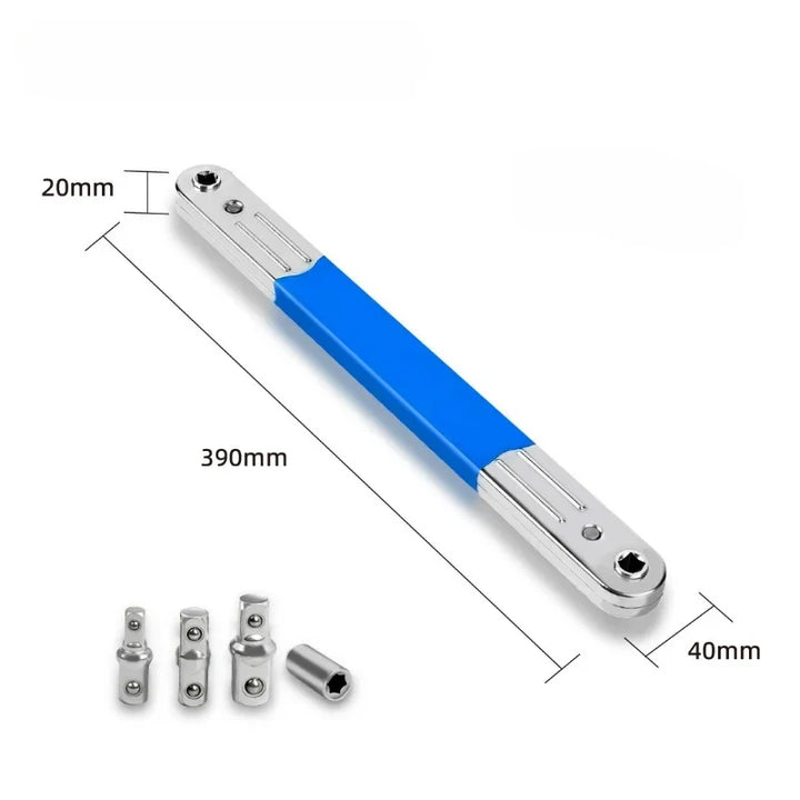 Compact Offset Extension Wrench 4-Adapter Set – Dual-Purpose Impact Socket Ratchet Automotive Hand Tool 2026
