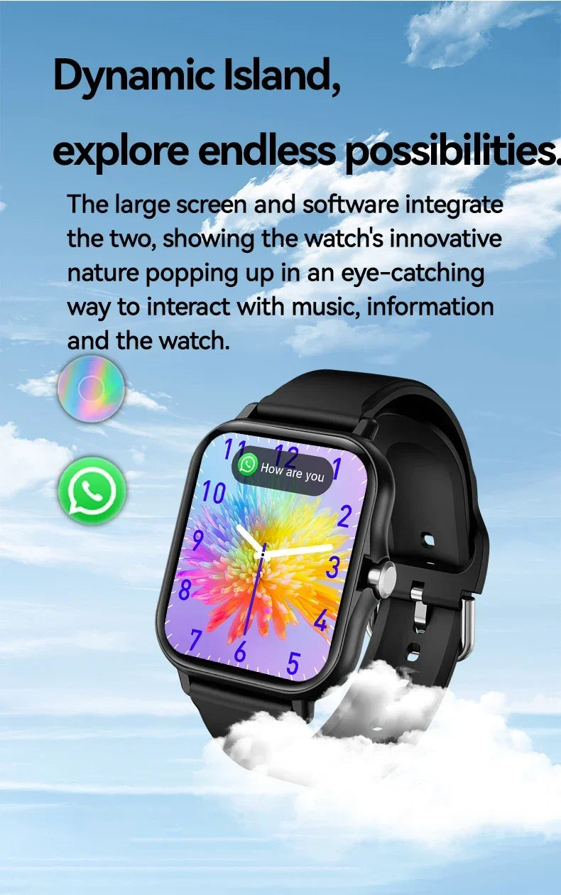 LAXASFIT Smart Watch Full Touch Screen Bluetooth Call – Heart Rate Sleep Tracker Sports Fitness Smartwatch 2026