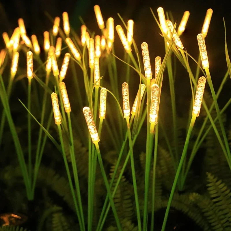 LED Solar Reed Garden Lights Plastic Outdoor Waterproof Swaying Pathway Lamps Summer 2026 Patio Decor