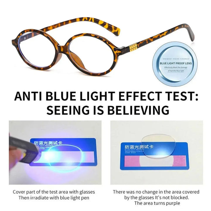 Blue Light Glasses Y2K Retro Oval Frame Eyeglasses For Reading And Computer Use, TikTok Viral 2026