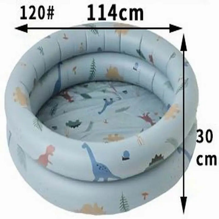 Inflatable Mermaid and Dinosaur Swimming Pool for Kids, Durable PVC, Multiple Sizes 90CM-150CM, Fun Outdoor Summer Activity