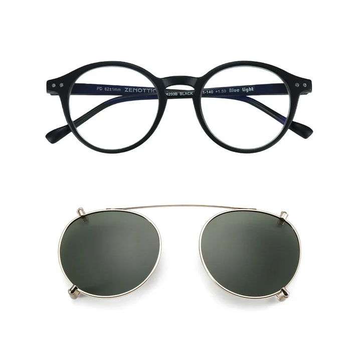 Clip On Sunglasses Retro Round Frames Anti Blue Light Polarizing Clip Ons Summer 2026