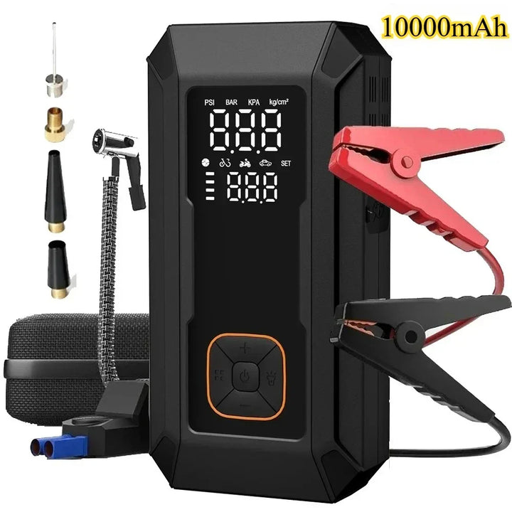 Car Jump Starter All-In-One Air Pump Tire Inflator Portable Power Bank LED Light Fall 2025
