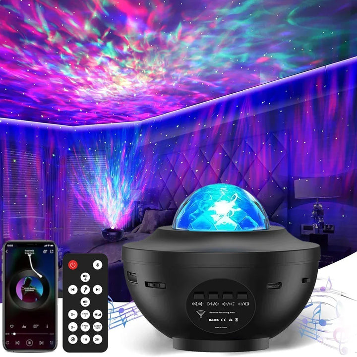 colourful Starry Galaxy Projector Night Light Child Bluetooth Music Lamp Gift