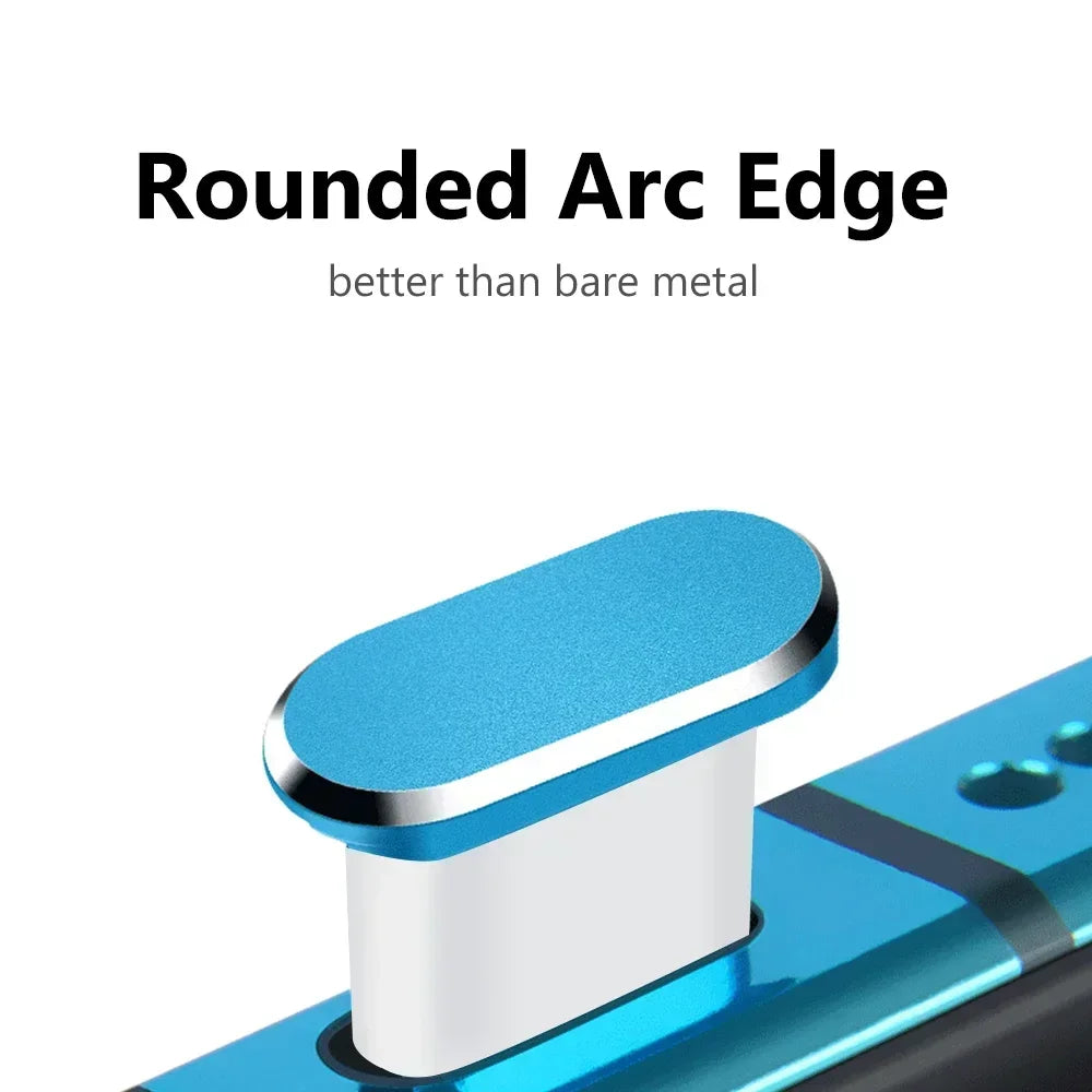 Metal Type-C Charging Port Dust Plugs - 2Pcs iPhone Accessories, Dust &amp; Liquid Protection