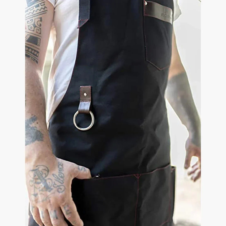 Chef Apron Canvas Work Apron Fall 2025 Professional Waterproof Cooking Apron With Pockets Durable Gift