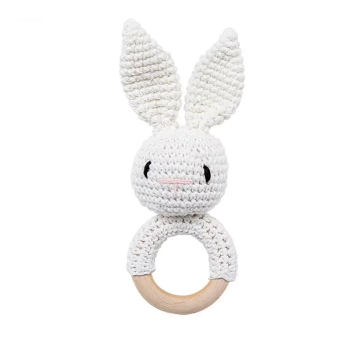 Baby Crochet Rattle Bunny Teether Newborn Sensory Toys