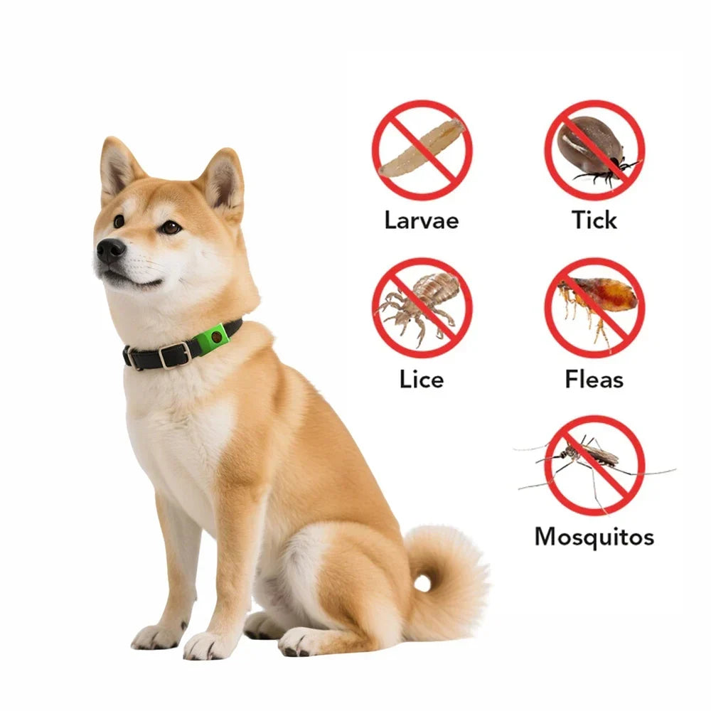 Natural Extract Pet Flea &amp; Tick Repellent Collar Tag Dogs Cats All Seasons Safe Wearable