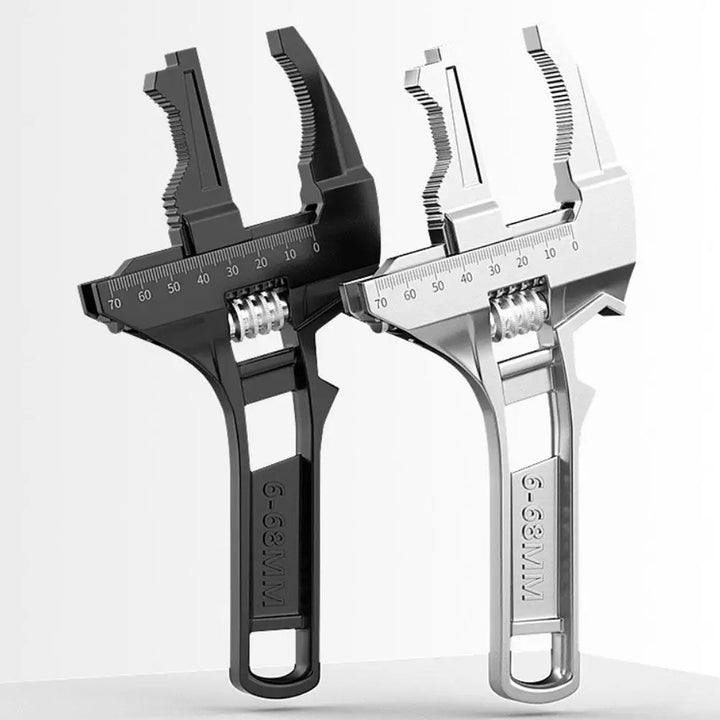Adjustable Pipe Wrench &amp; Nut Key - 6-68mm Home Tools for Bathroom Repair, Multi-functional Spanner
