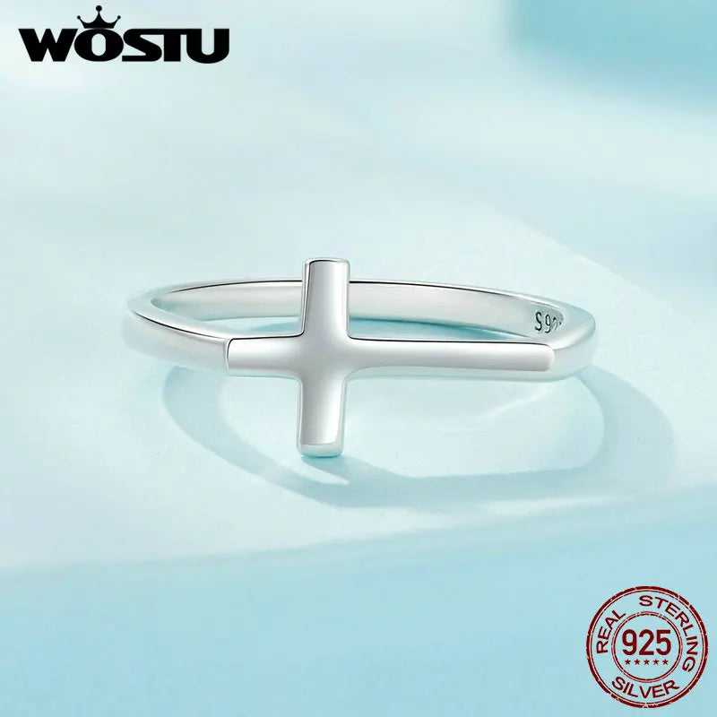 Sterling Silver Cross Ring 925 - Minimalist Daily Wear jewelry Summer 2026 Gift Idea For All jewelry Lovers