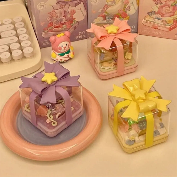 Plastic Building Block Flower Ring Box - DIY Decoration for Kids, Safe ABS Material