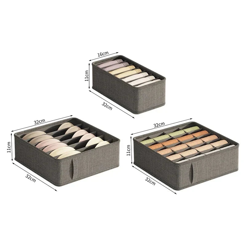 Polyester Sock Bra Organizer Box with 20 Grids - Home Organizers for Drawers &amp; Cabinets