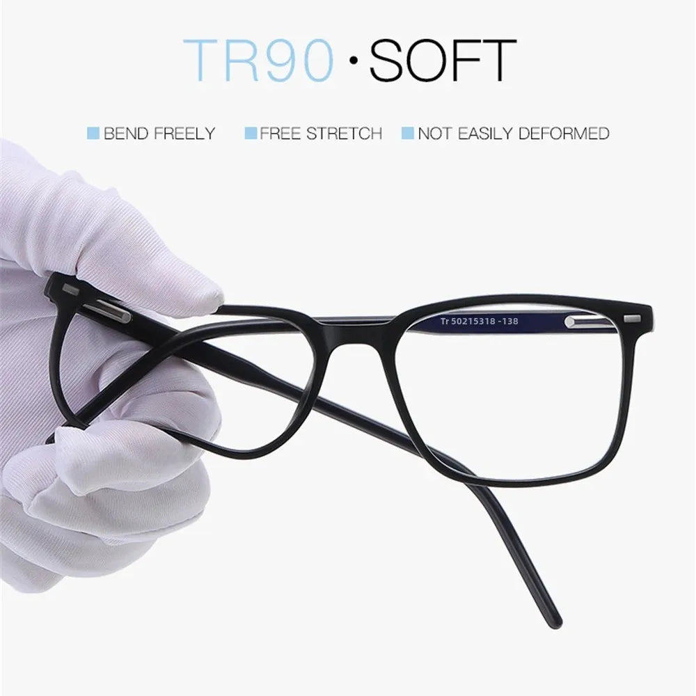 Blue Light Blocking Glasses – Square Frame TR90 Lightweight Eyewear, Back to School 2026 Trend, Anti Blue Light for Computer Use