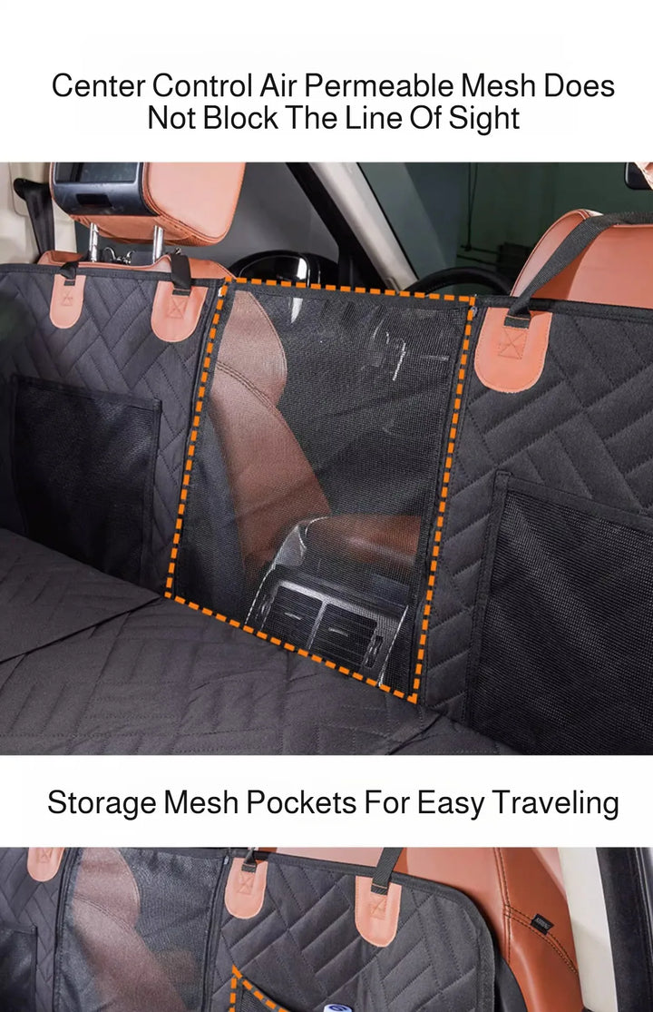 Waterproof Pet Car Seat Cover - Non-Slip Scratch-Proof Hammock Back Seat Protector for Dogs