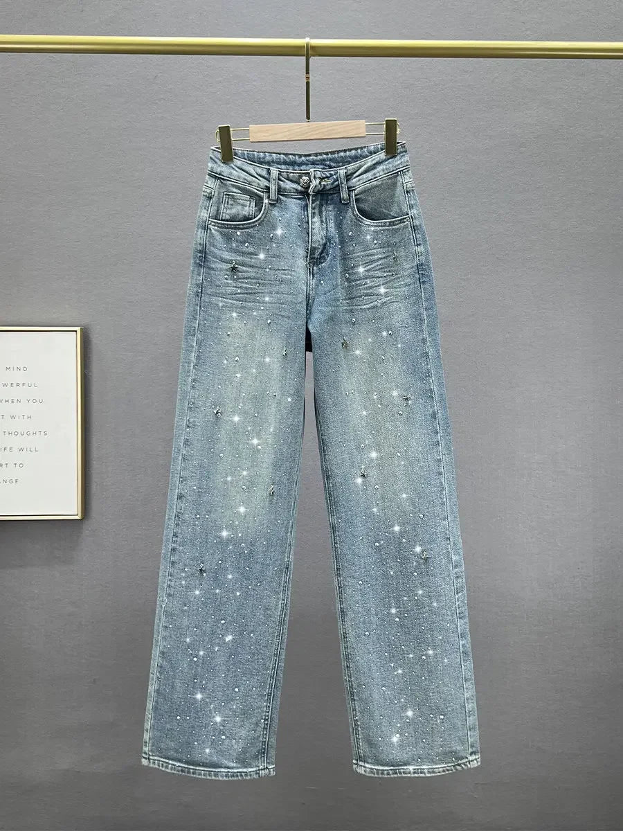 Loose Fit Casual Pants for Women in Blue, Breathable Cotton Polyester, Everyday Comfort Pants