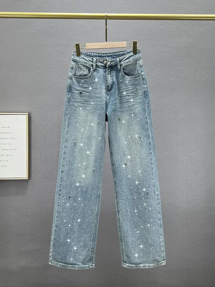 Loose Fit Casual Pants for Women in Blue, Breathable Cotton Polyester, Everyday Comfort Pants