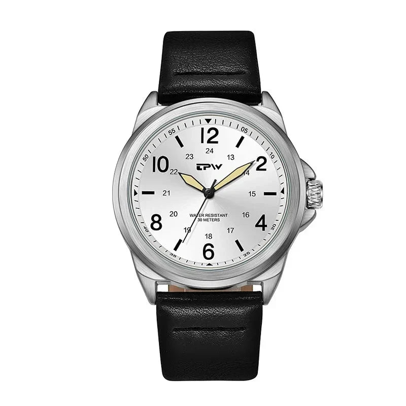 Rugged Field Watch 42mm Fabric Strap Military Analog 30M