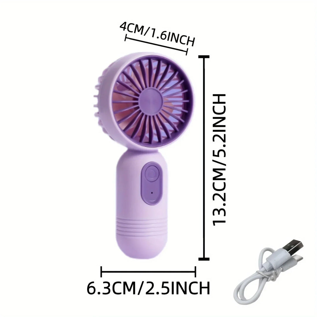 Mini Portable Handheld Fan - USB Charging, 3-Speed Small Fan for Office, Outdoor Travel and Camping
