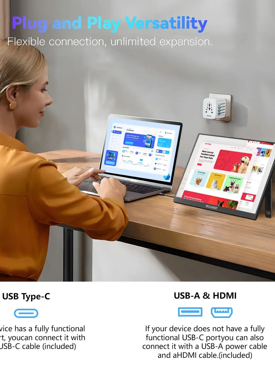 16 Inch 120Hz Portable Monitor 1920x1200 HDR Holiday Gift