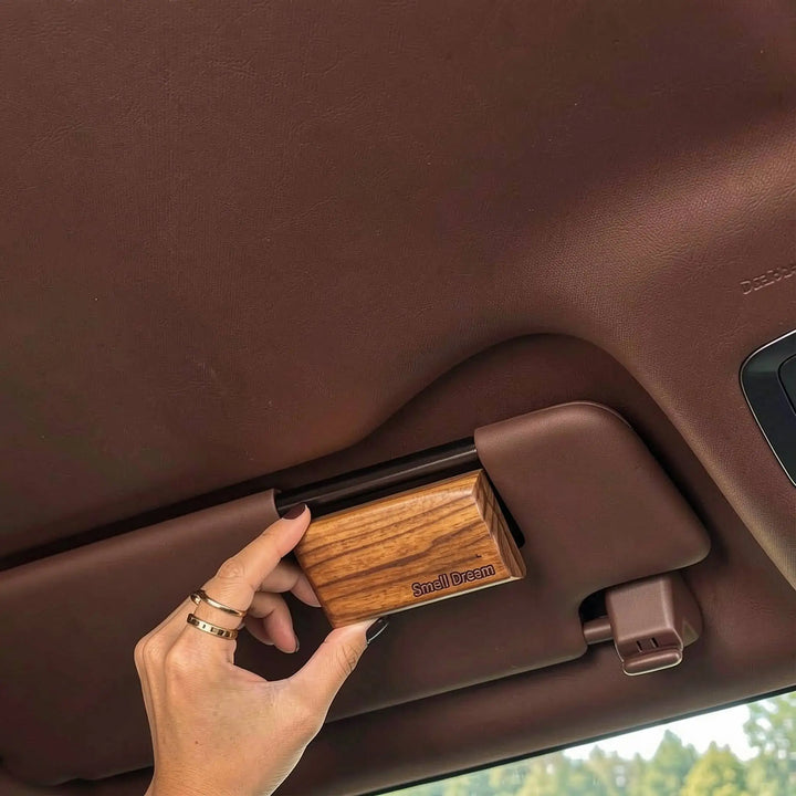 Eco-friendly wooden car air freshener – reusable natural scent diffuser, decorative vehicle accessory