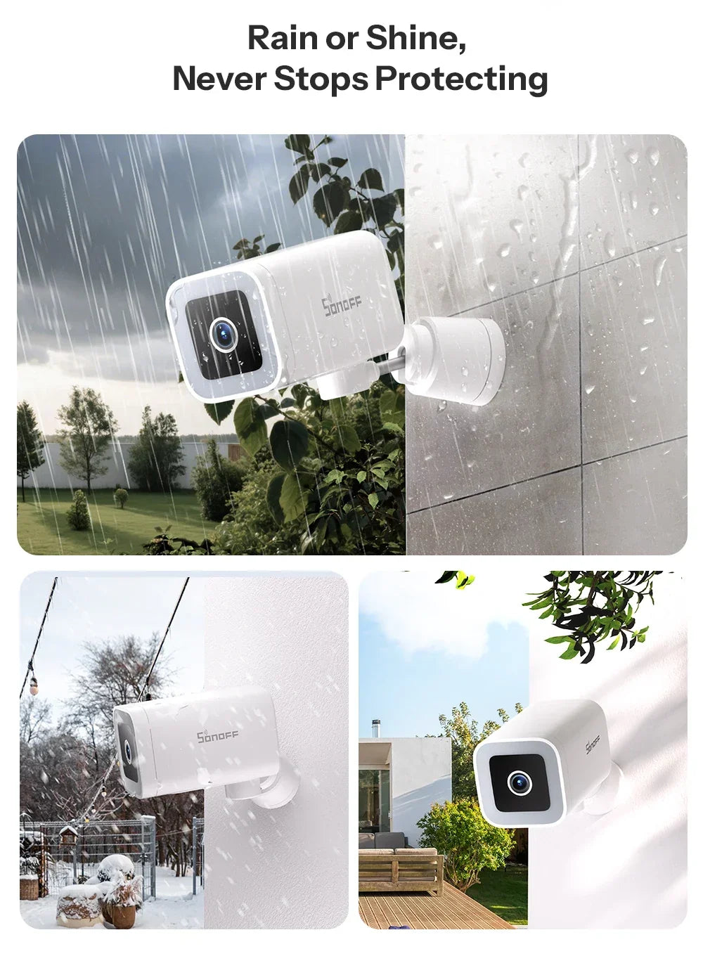 Outdoor Security Camera 2K HD AI Human Detection IP65 Weatherproof 180 Degree Pan Fall 2026 Works With Alexa Google Home