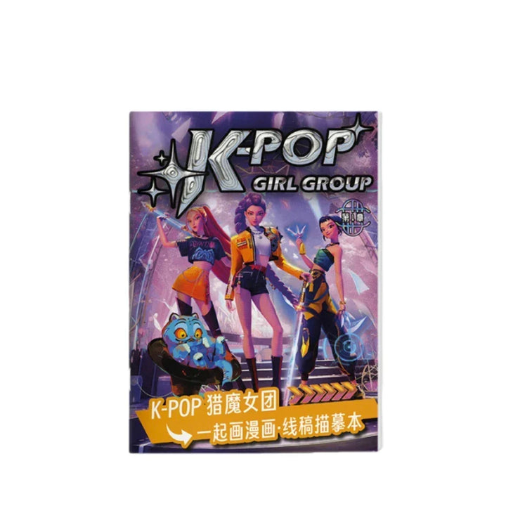 colouring Book Kpop Demon Hunters Anime Sketches Rumi Mira Zoey Cute Line Drawings Back to School 2025 Gift