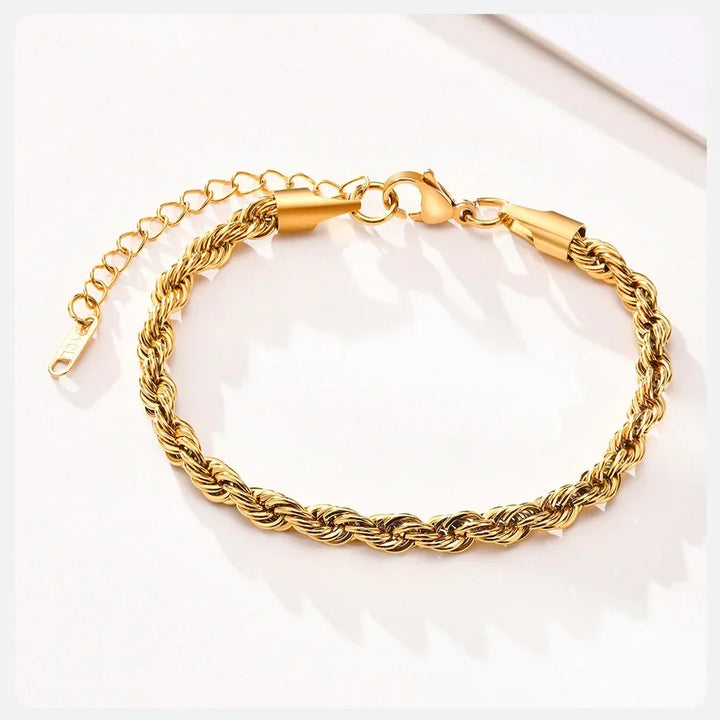 Stainless Steel Rope Chain Bracelet Twisted Singapore