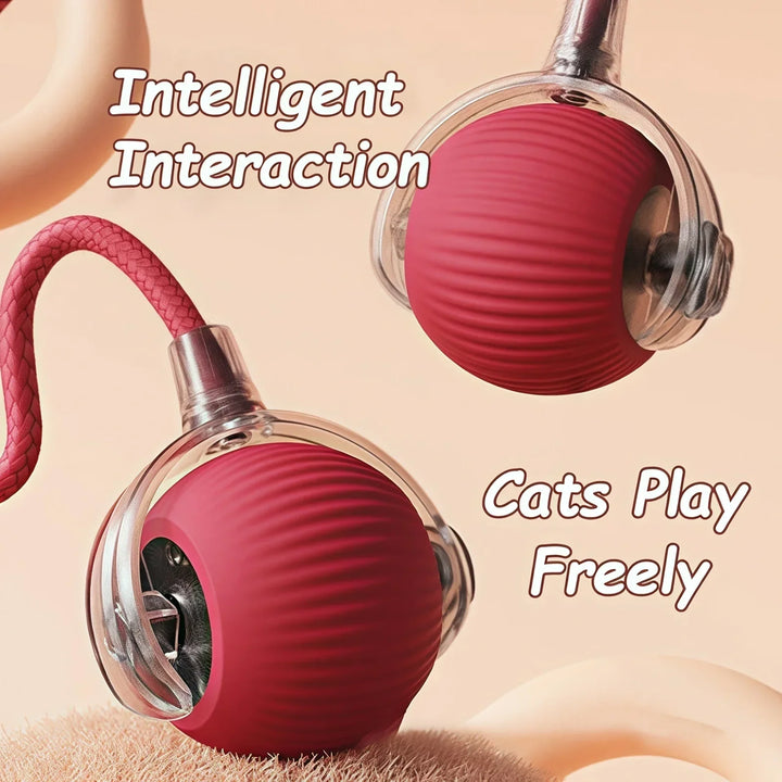 Automatic Rolling Ball Cat Toy - Interactive Mouse Imitation for Cat Training